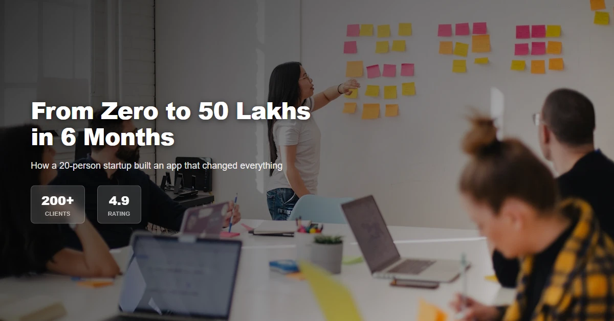 Featured image for: How a 20-Person Startup Built an App That Generated ₹50 Lakh in 6 Months - Lexx.in Digital Products