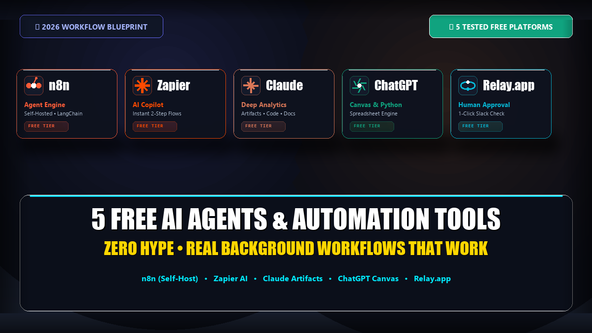 5 Free AI Agents in 2026: Stop Prompting, Start Automating Workflows