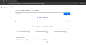 How We Rank in Google Discover: The lexx.in Content Blueprint (2026) 2 Google PageSpeed Insights mobile score showing 90 plus green result